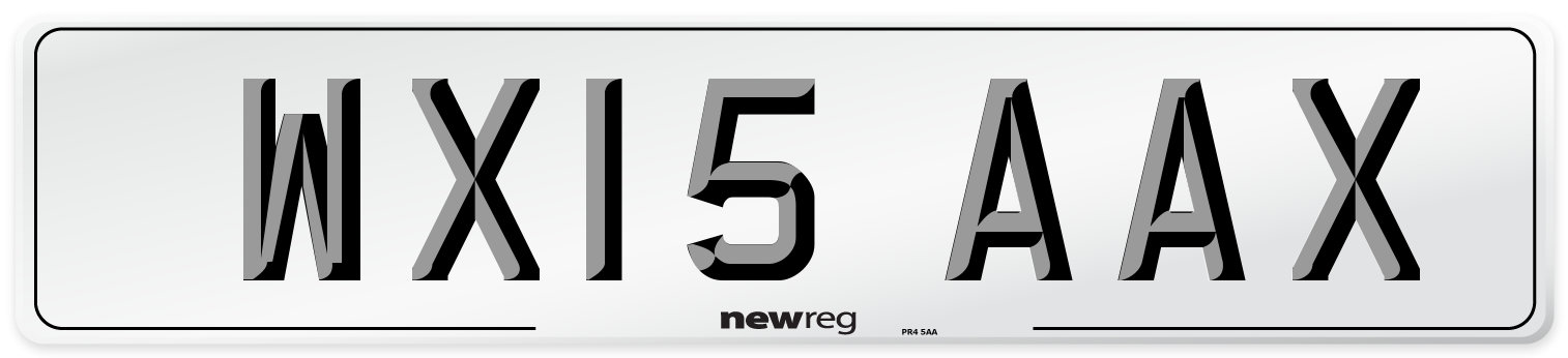WX15 AAX Number Plate from New Reg